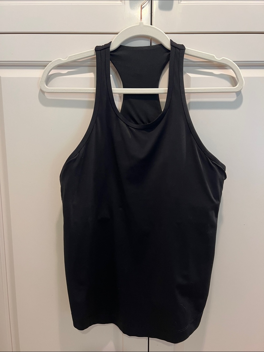 lululemon athletica Black Racerback Performance Tank with bra. Sz 12